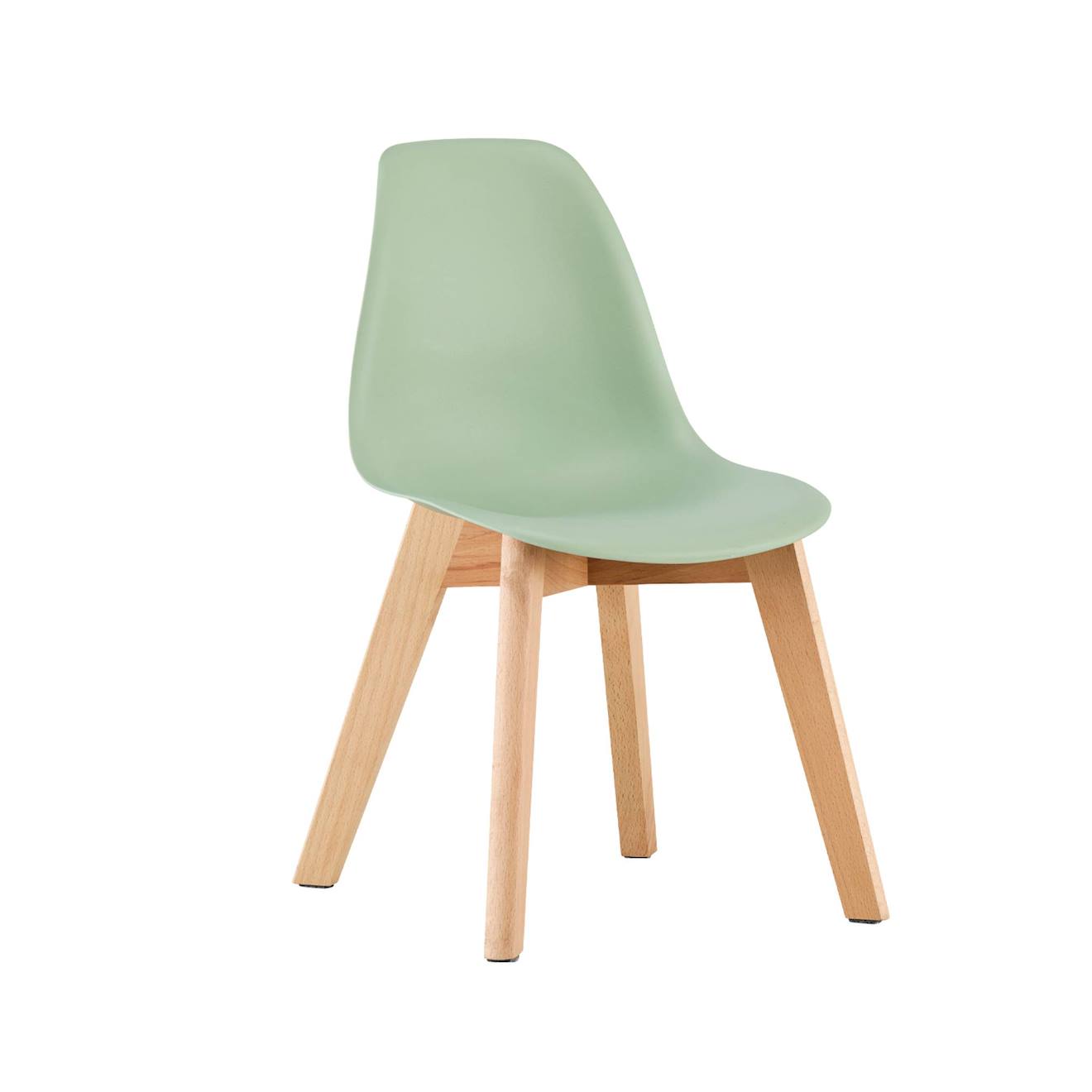 Lot De 2 Chaises Scandinaves Pour Enfant Bois De Hêtre - Nils Kid Vert Clair