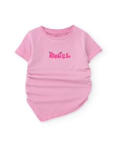 -T-shirt fille en maille avec fronces latérales