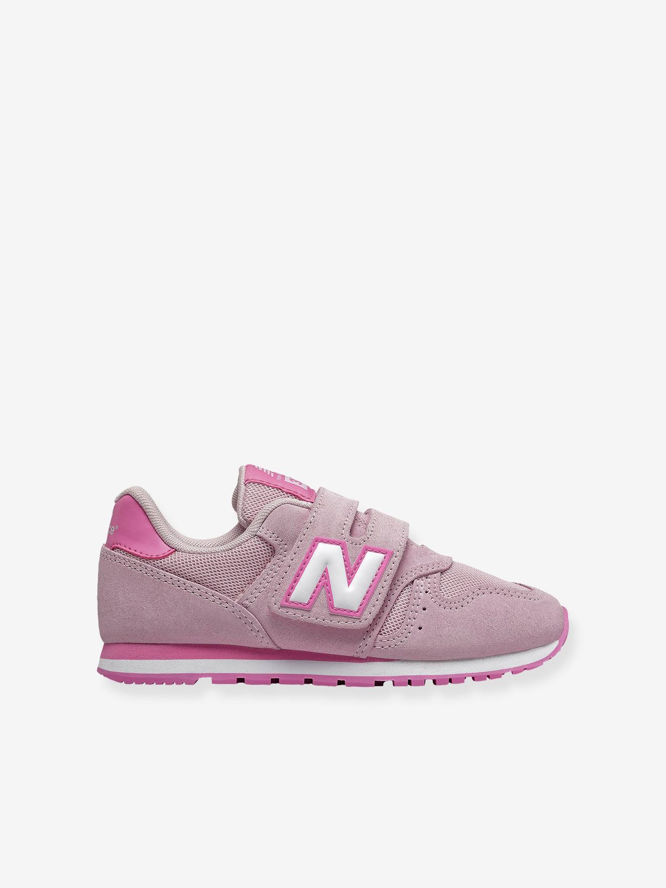 Baskets cuir scratchées fille YV373SP NEW BALANCE - rose clair