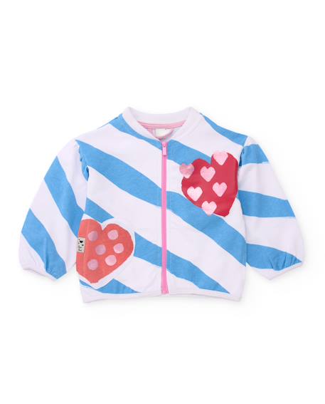 Fille-Pull, gilet, sweat-Sweat-shirt en maille pour fille avec fermeture zippée