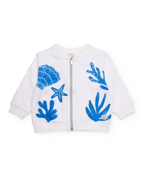 Fille-Pull, gilet, sweat-Sweat pour fille en maille avec imprimé marin