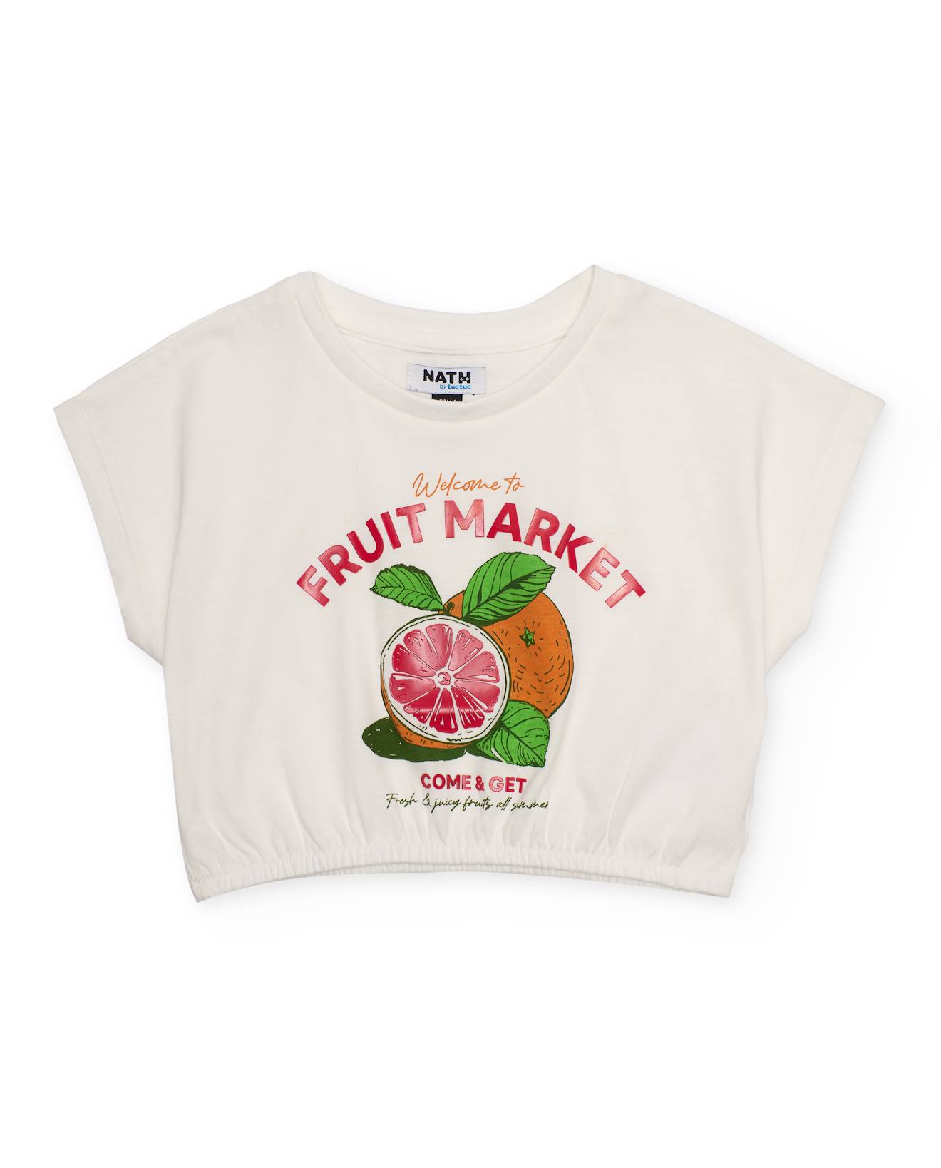 T-shirt Fille En Maille Avec Bas lastiqu Blanc 12 €