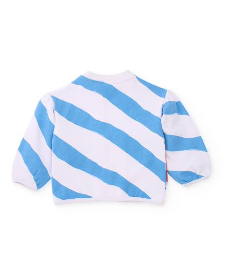Sweat-shirt en maille pour fille avec fermeture zippée Bleu 2 - vertbaudet enfant 