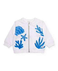 Sweat pour fille en maille avec imprimé marin  - vertbaudet enfant