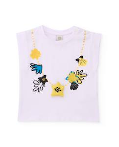 -T-shirt en maille sans manches pour fille