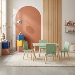 Chambre et rangement-Chambre-Bureau, table-Table rectangulaire enfant bois de pin 4 assises - judith