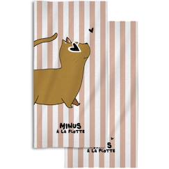 Linge de maison et décoration-Serviette de plage minus chat (70x140 cm)