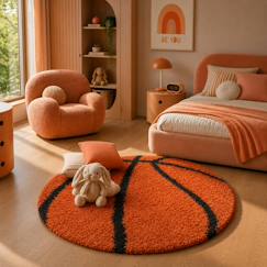 Linge de maison et décoration-Tapis enfant tissé shaggy basket