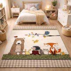 -Tapis enfant tissé lyn8 photo de foret