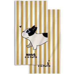 Linge de maison et décoration-Serviette de plage minus bouledogue (70x140 cm)