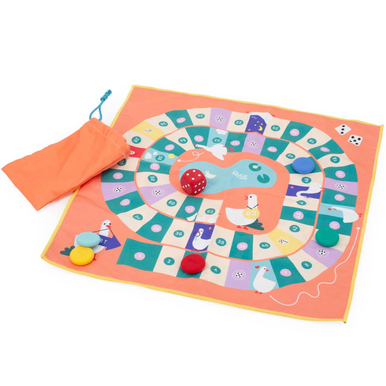Jeu De Voyage Jeu De L'oie-echelles Et Serpents Orange, Bleu, Jaune
