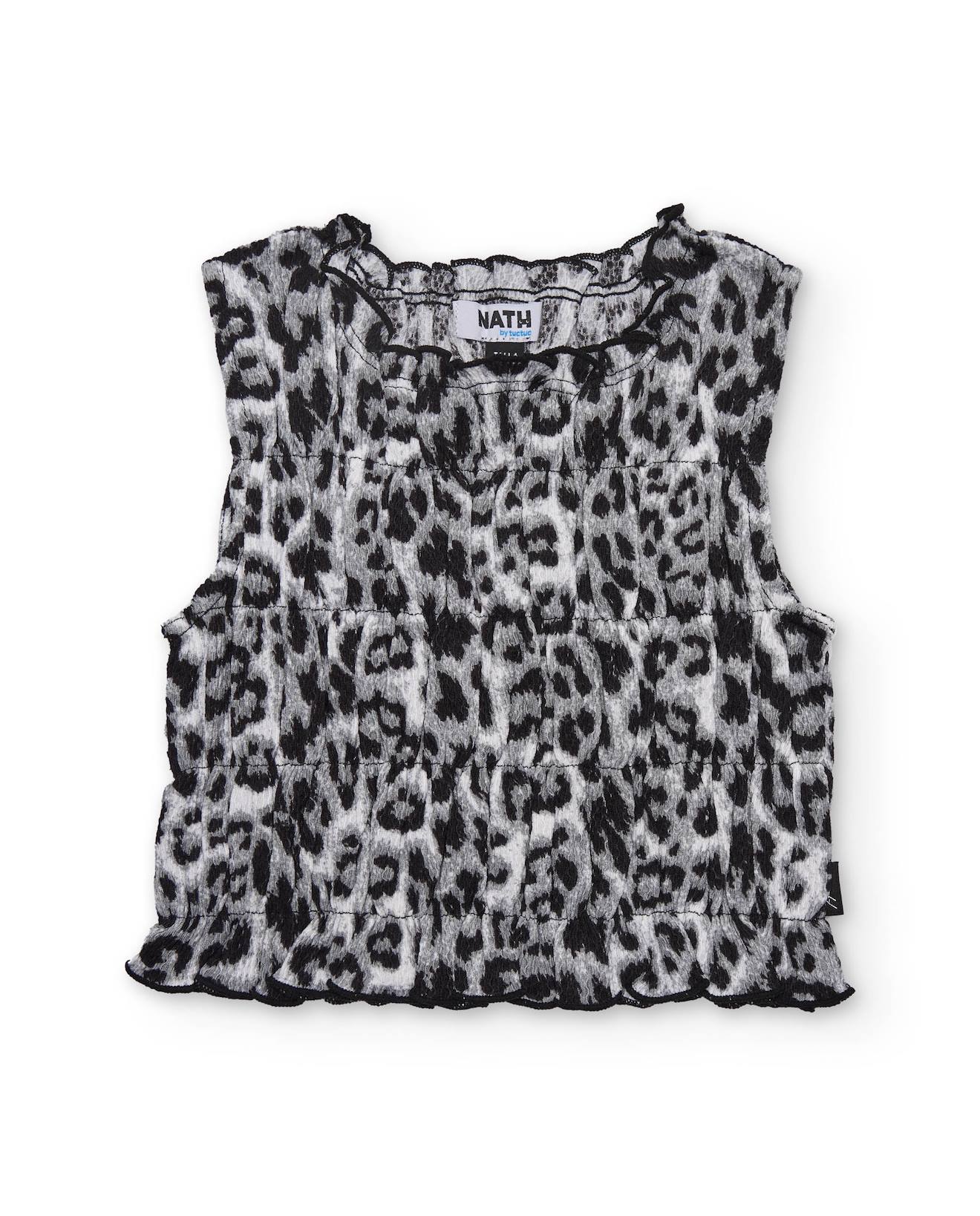 Top Fille En Tissu Tiss Avec Motif Animalier Noir 12 €