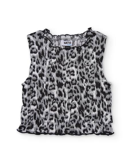Top fille en tissu tissé avec motif animalier  - vertbaudet enfant