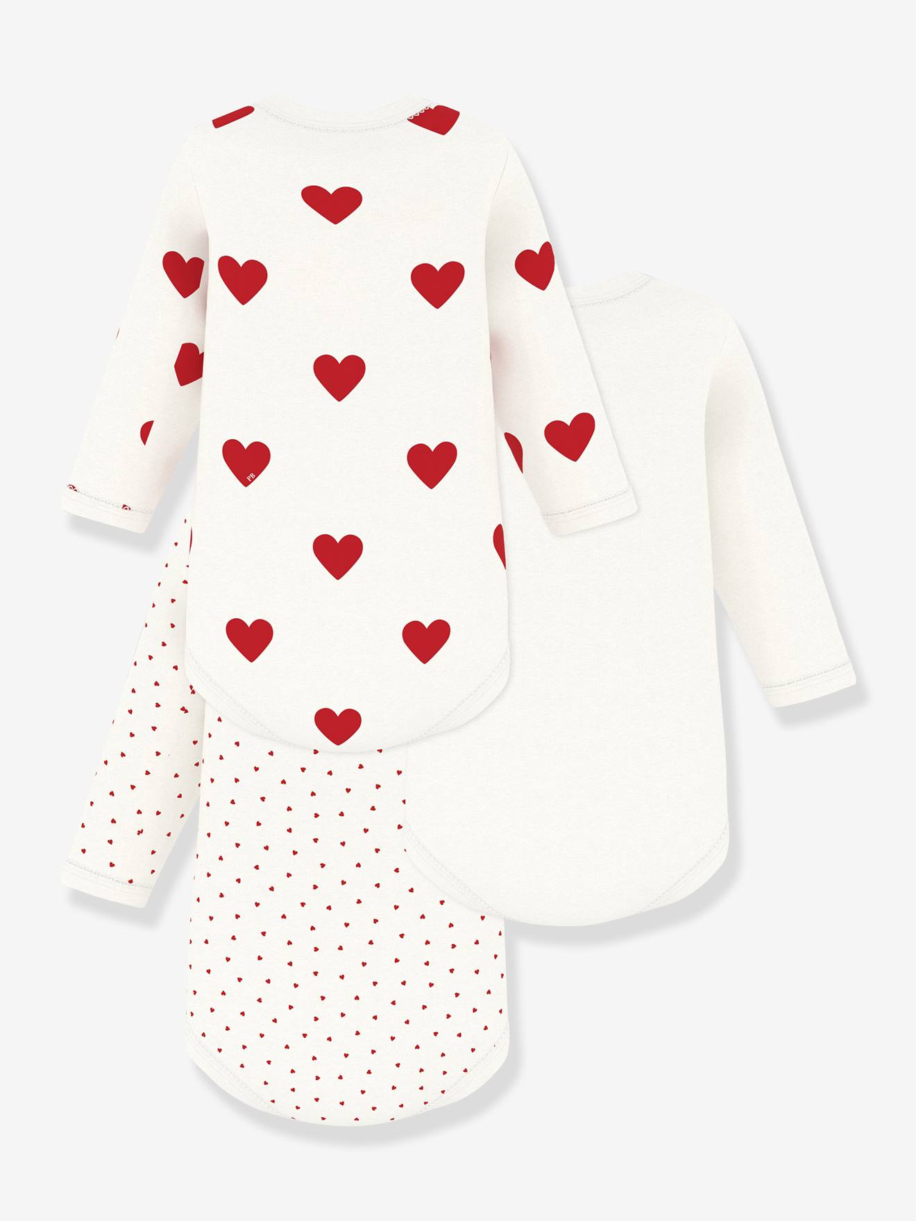 Lot de 3 bodies manches longues lot blanc (Petit Bateau) - Image 1