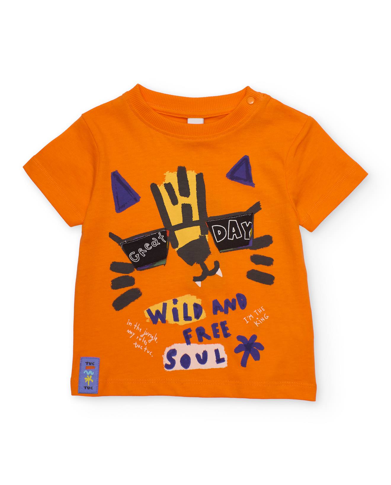 T-shirt Garon En Maille Avec Imprim Tigre Sur Le Devant Orange 17 €
