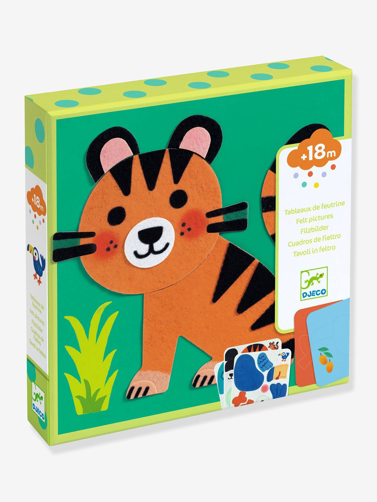 Tableaux feutrine animaux tout doux vert