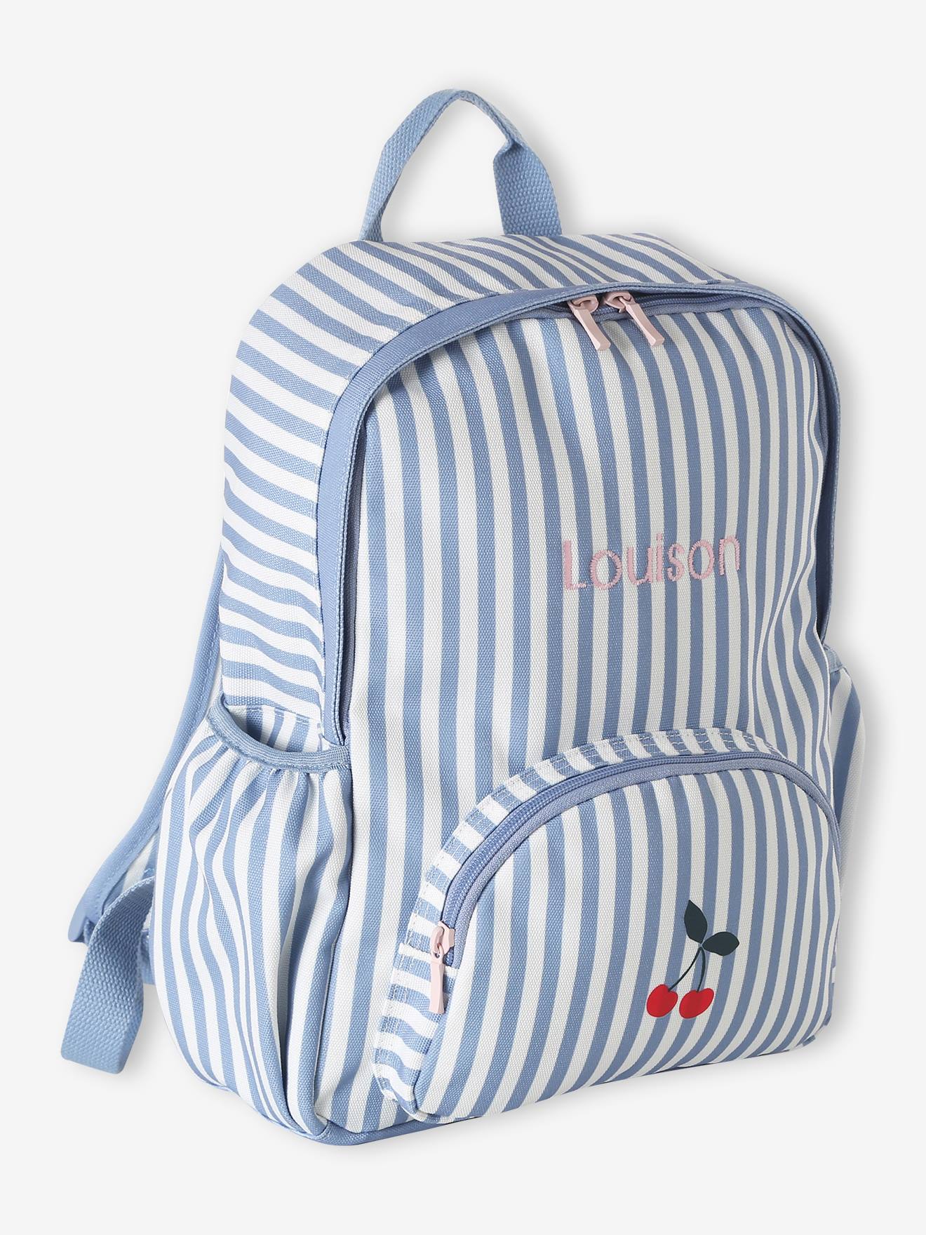 Sac à dos fille personnalisable polyester bleu