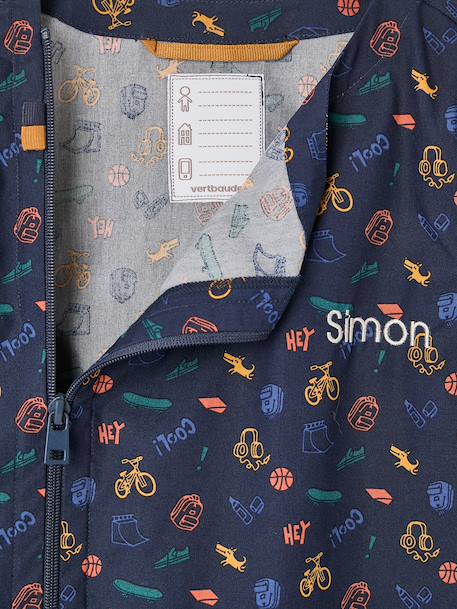 Tablier garçon zippé personnalisable bleu nuit 3 - vertbaudet enfant 