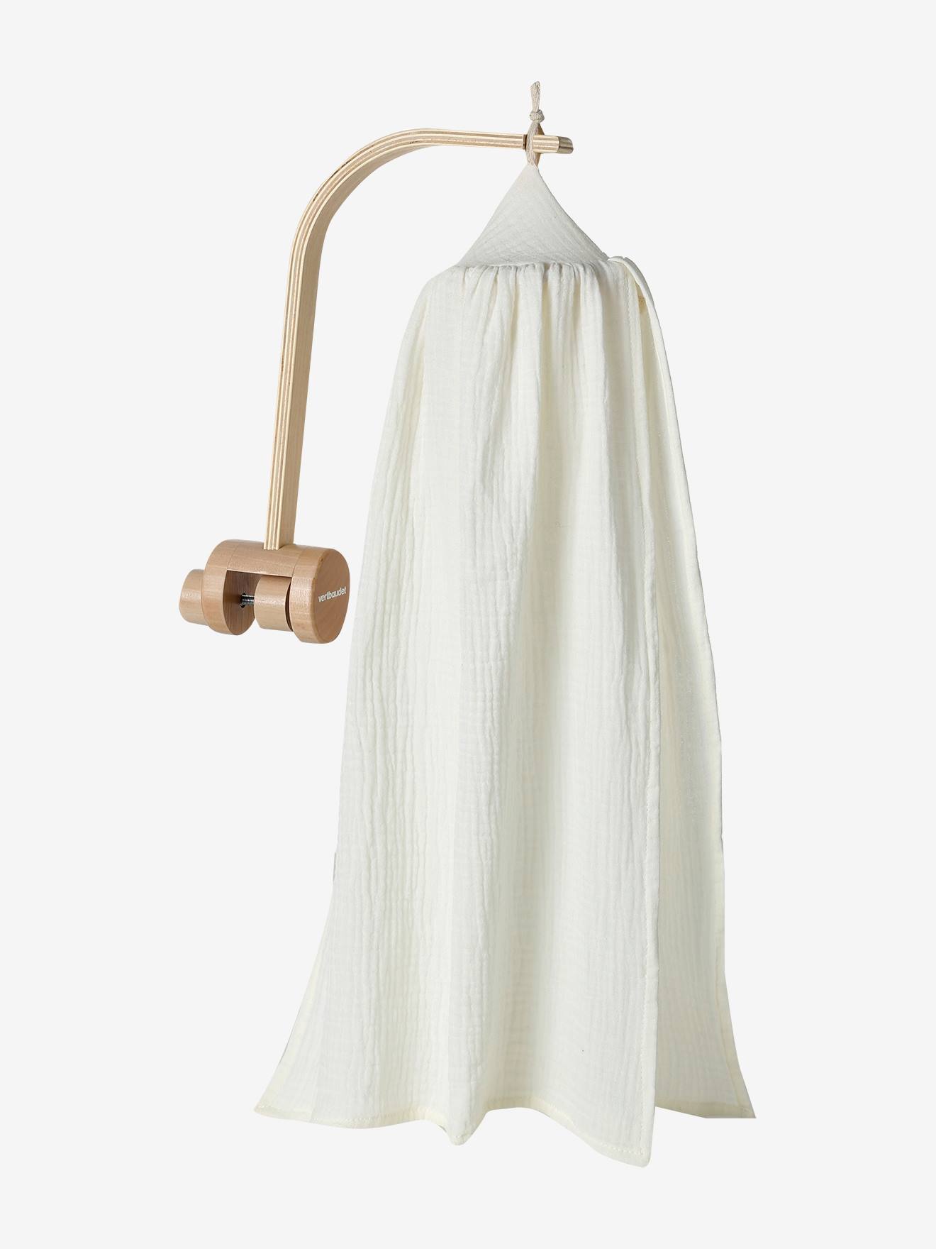 Ciel de lit poupon en bois FSC® blanc