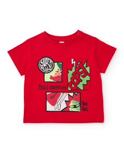Garçon-T-shirt, polo, sous-pull-T-shirt garçon en maille au style bande dessinée