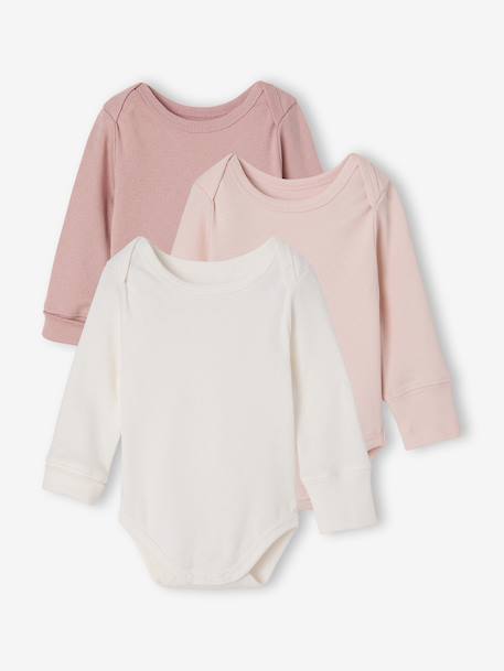 Bébé-Lot de 3 bodies manches longues bébé fille