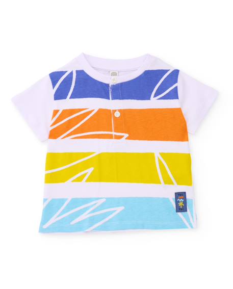 T-shirt garçon en maille à rayures horizontales  - vertbaudet enfant