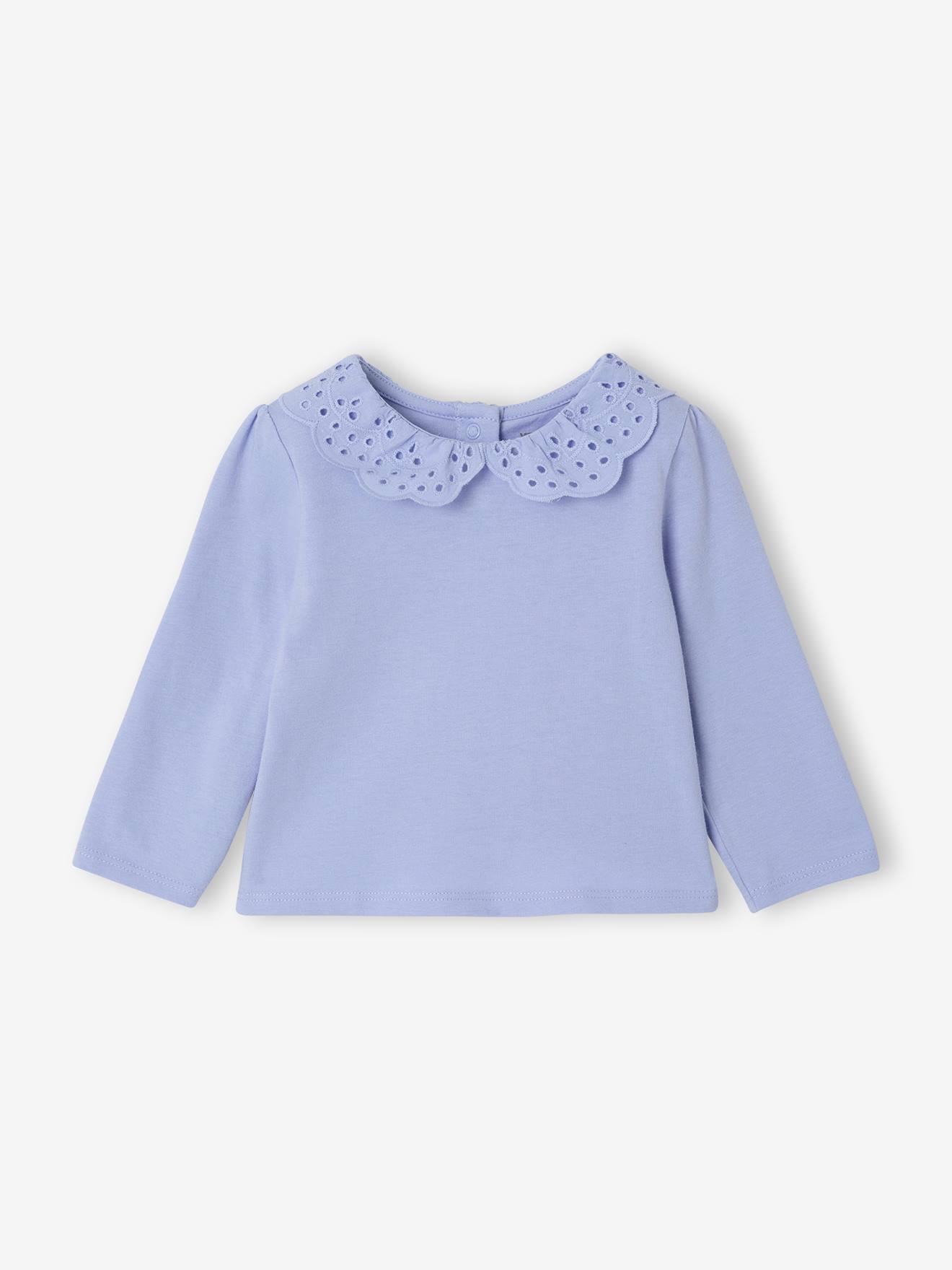 T-shirt bb col brod manches longues bleu 10 €
