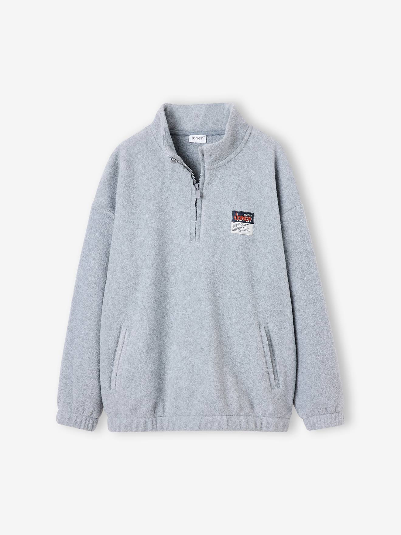 Sweat polaire garon col montant gris chin 28 €