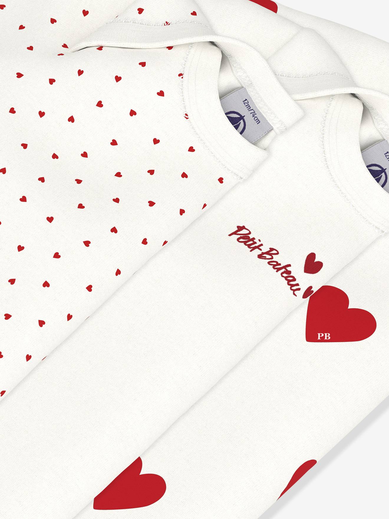 Lot de 3 bodies manches longues lot blanc (Petit Bateau) - Image 2