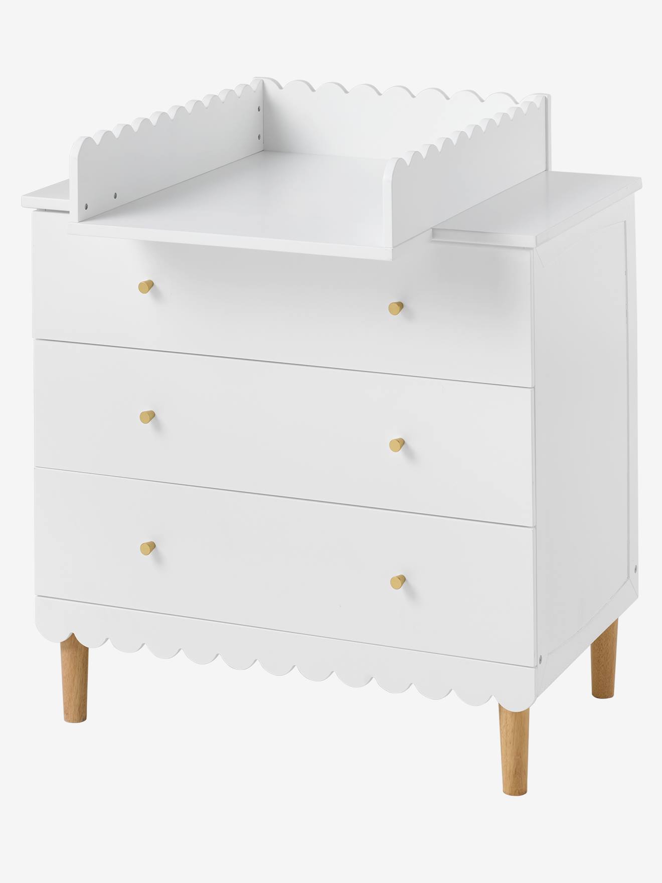 Plan à langer en bois FESTON 42/52cm blanc (Vertbaudet) - Image 1