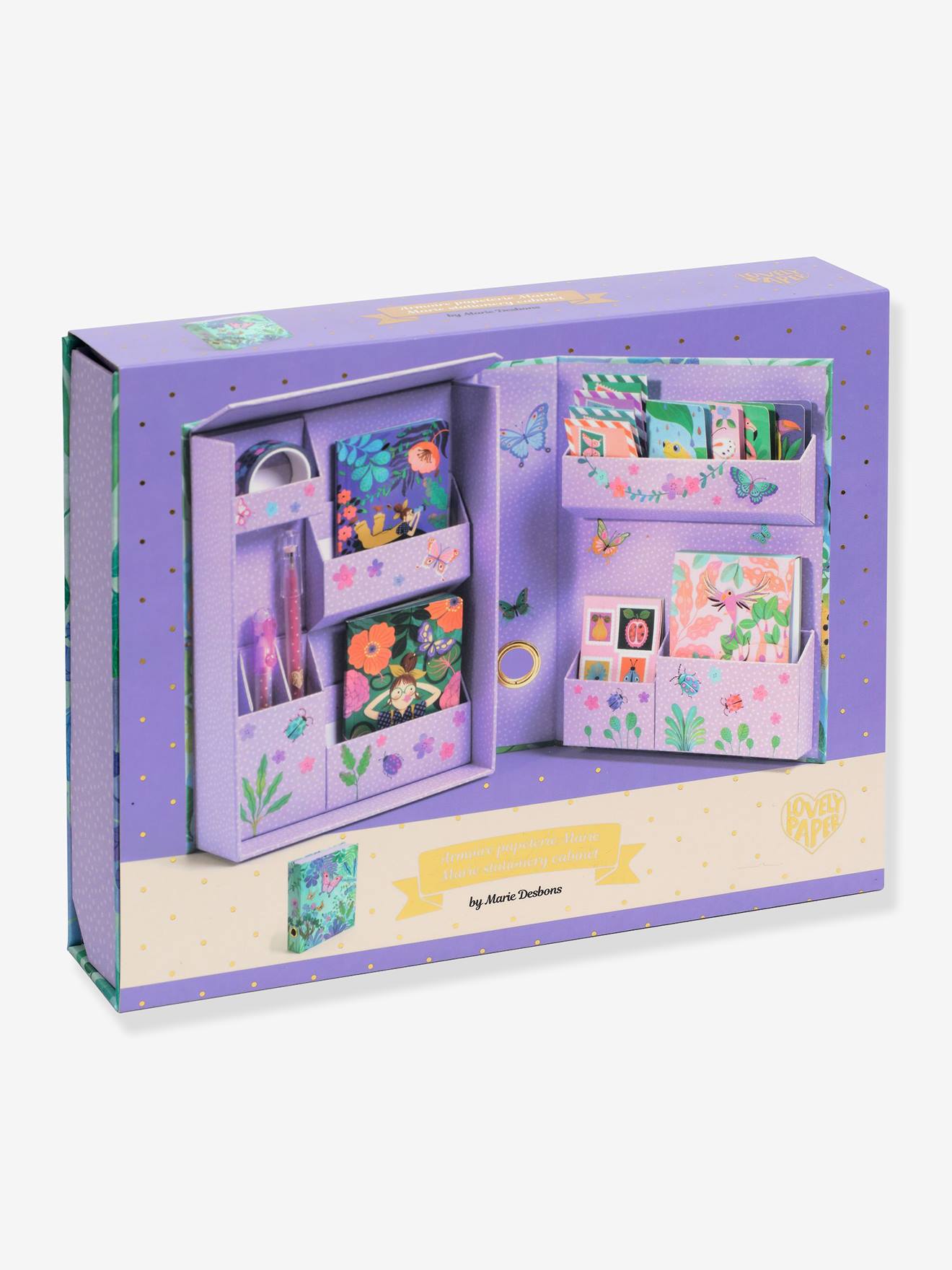Armoire à papeterie Marie violet