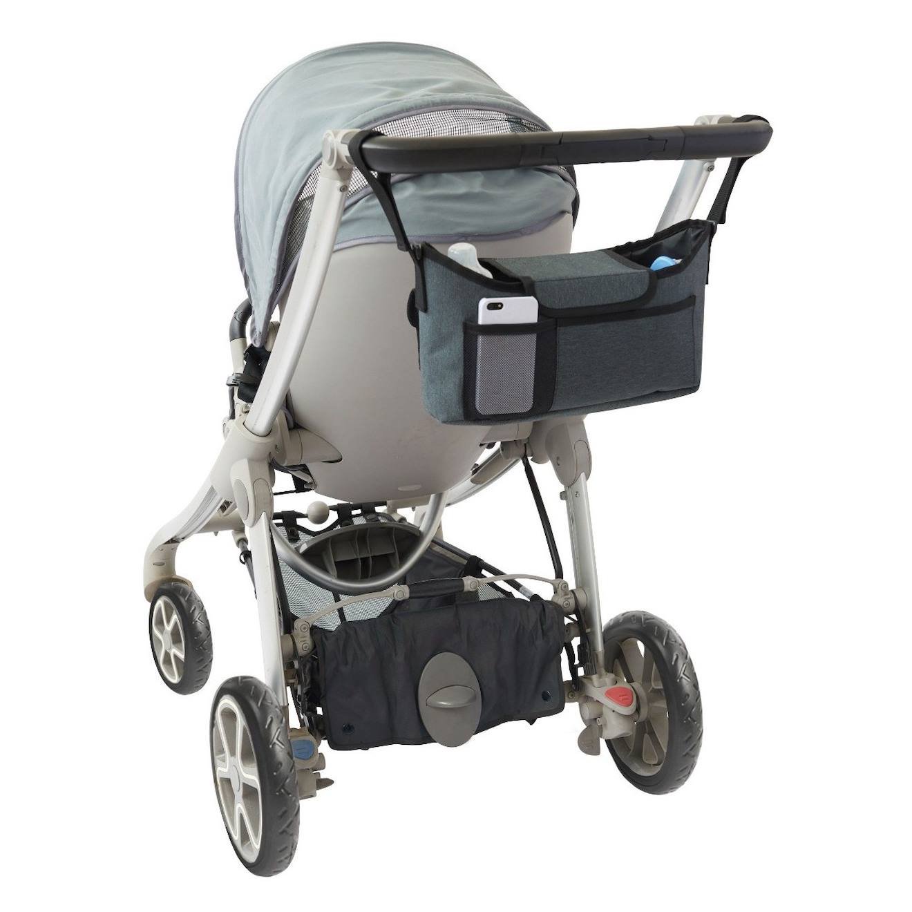 Organiseur De Poussette Bébé Gris