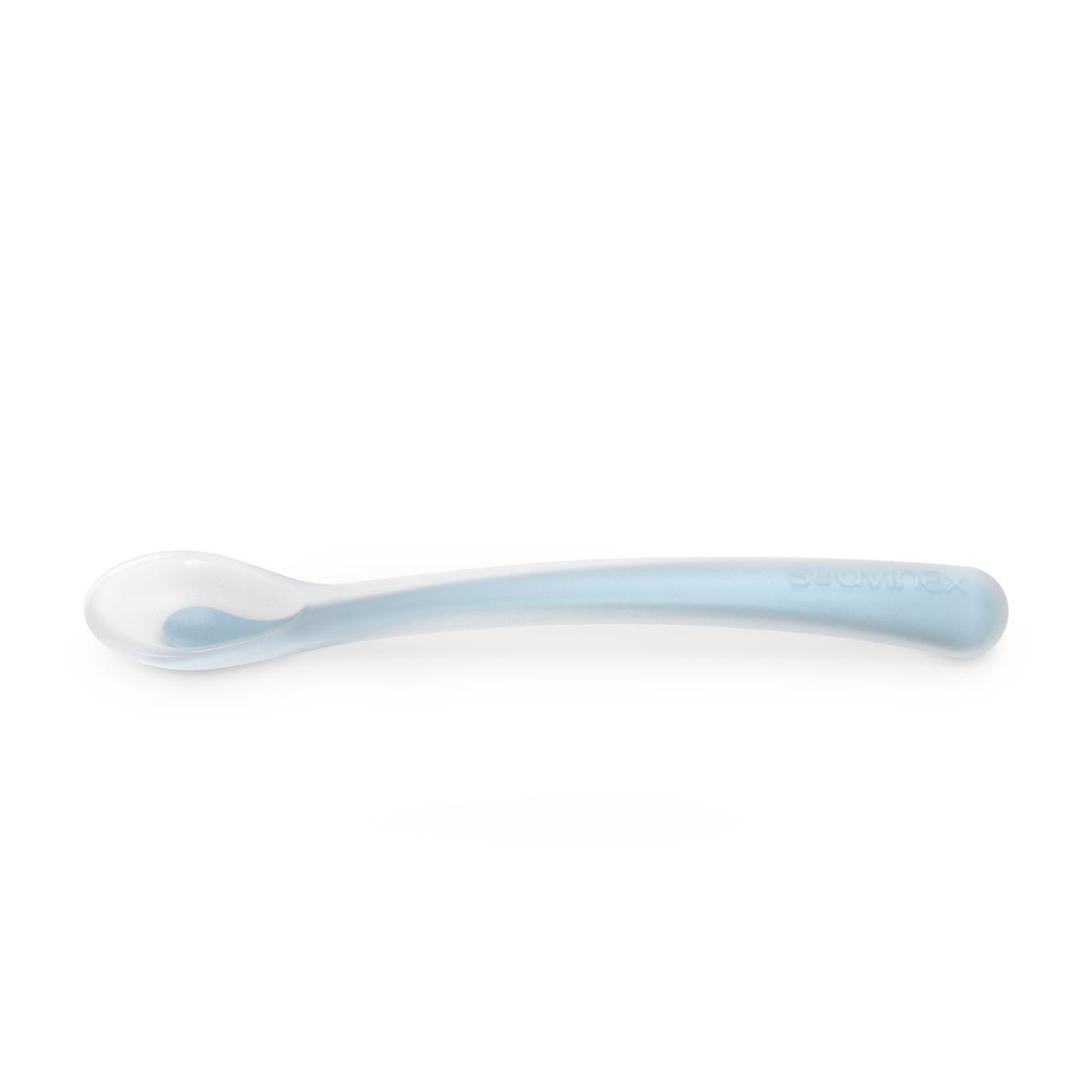 Cuillère En Silicone +4mois Bleu