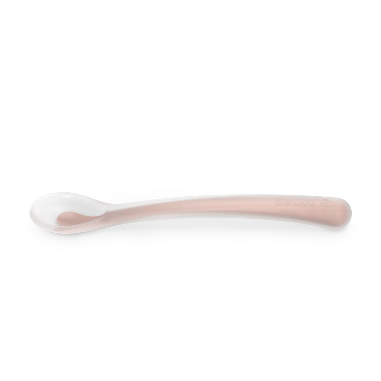 Cuillère En Silicone +4mois Rose