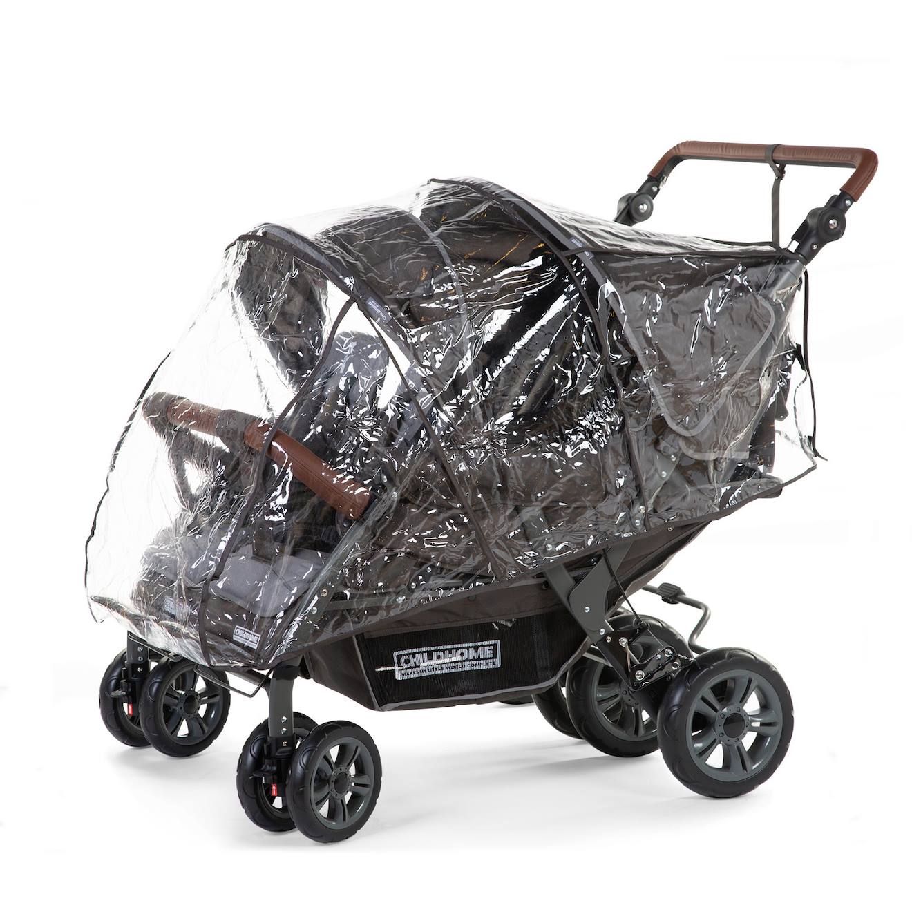 Accessoire Poussette Housse De Pluie Quadruple Anthracite
