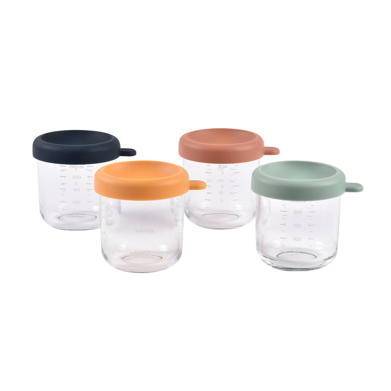 Lot De 4 Portions Repas En Verre 250 Ml Mélange Couleurs (Béaba) - Image 2