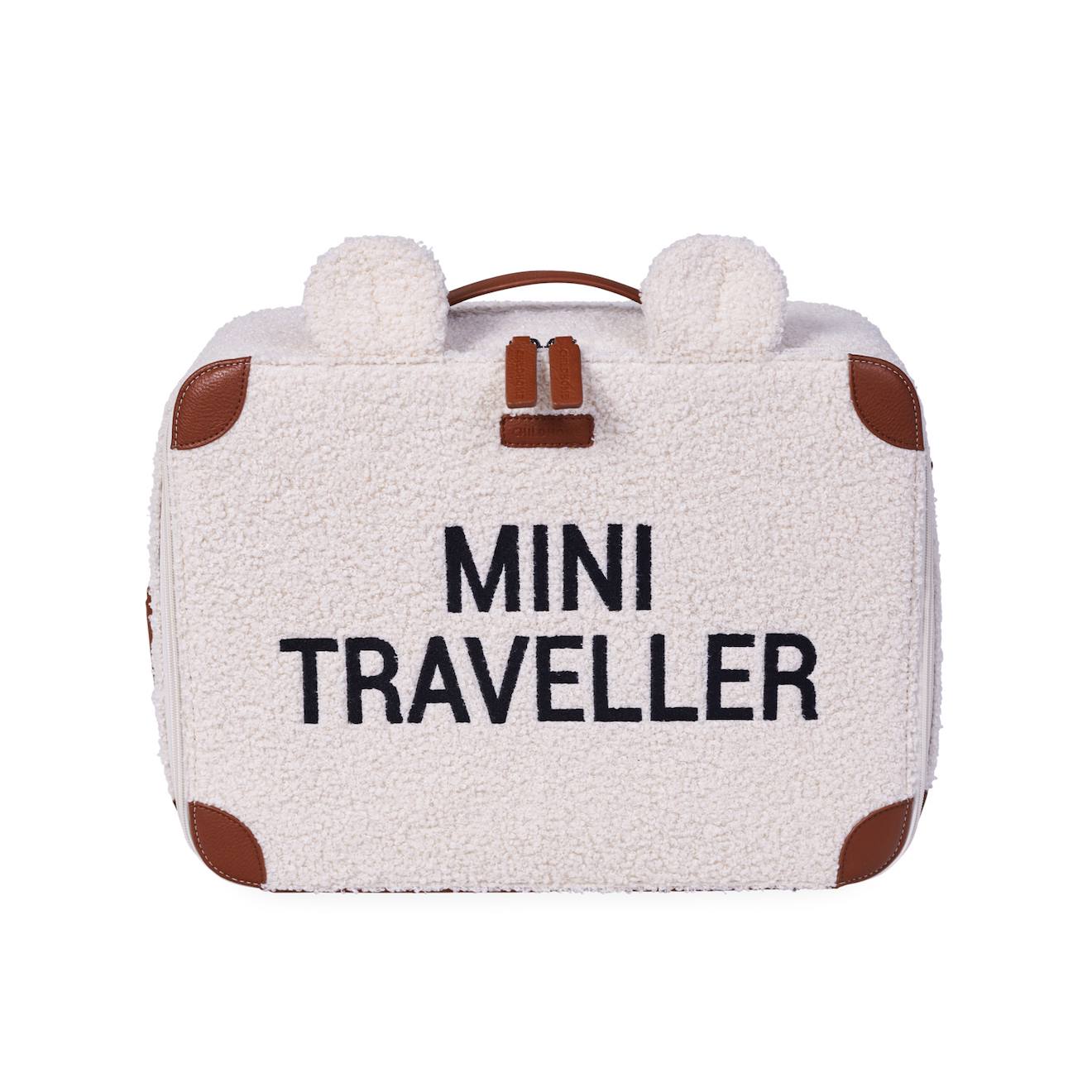 Sac De Voyage Valise Pour Enfant Mini Traveller Teddy Blanc Cassé