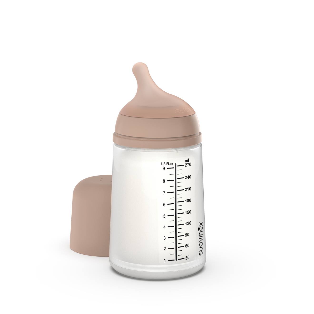 Biberon Anti-colique 270 Ml - Débit Moyen Beige Foncé (Suavinex) - Image 2