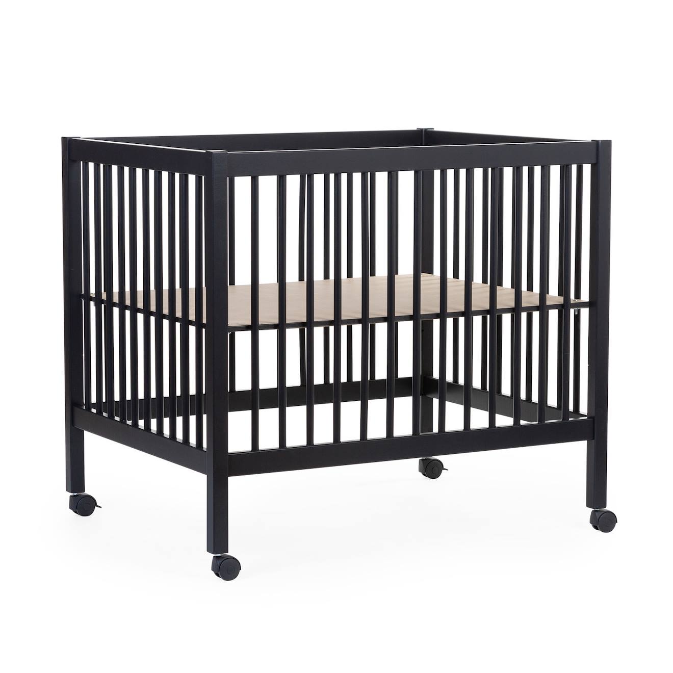 Parc Pour Bébé En Bois + Roues 95x75 Cm Parc 99 Noir