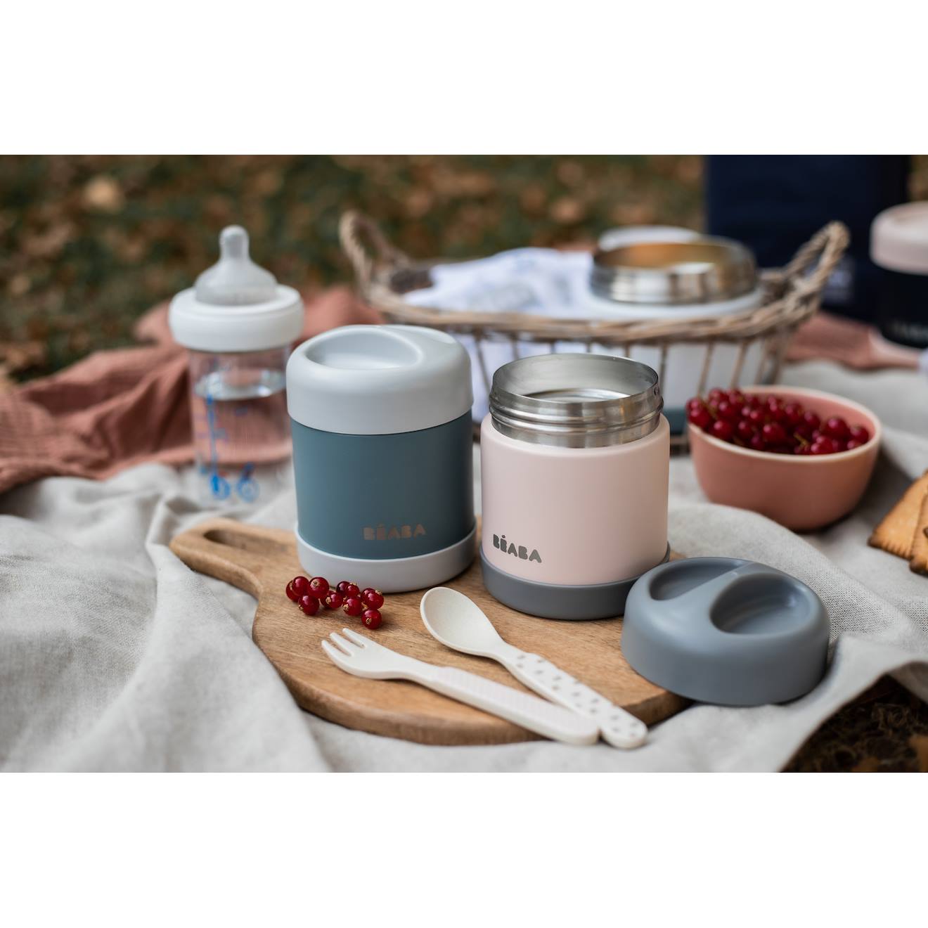 Portion Inox Isotherme 300 Ml Rose Clair (Béaba) - Image 1