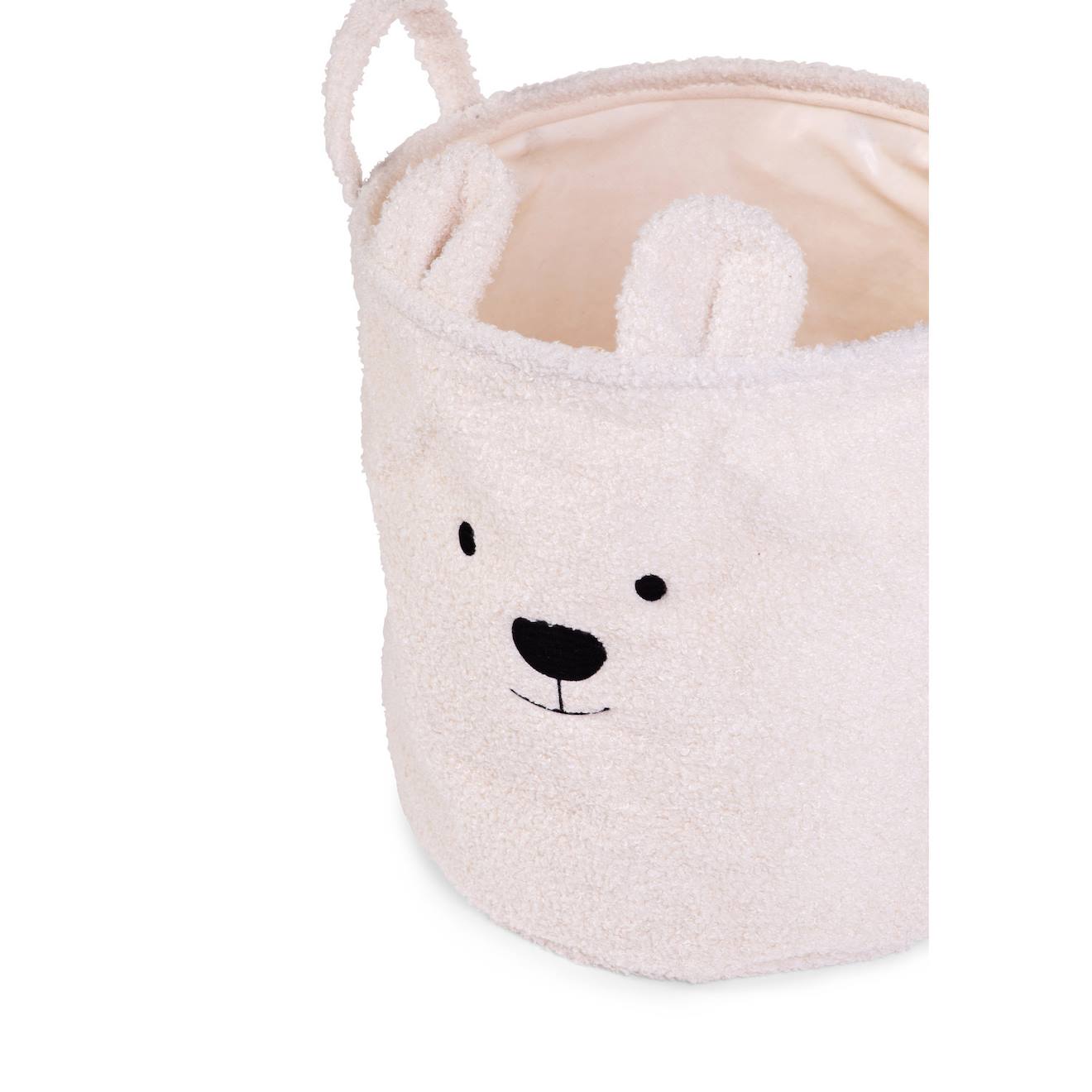 Panier De Rangement 30x30x30 Cm Teddy Blanc Cassé (Childhome) - Image 2