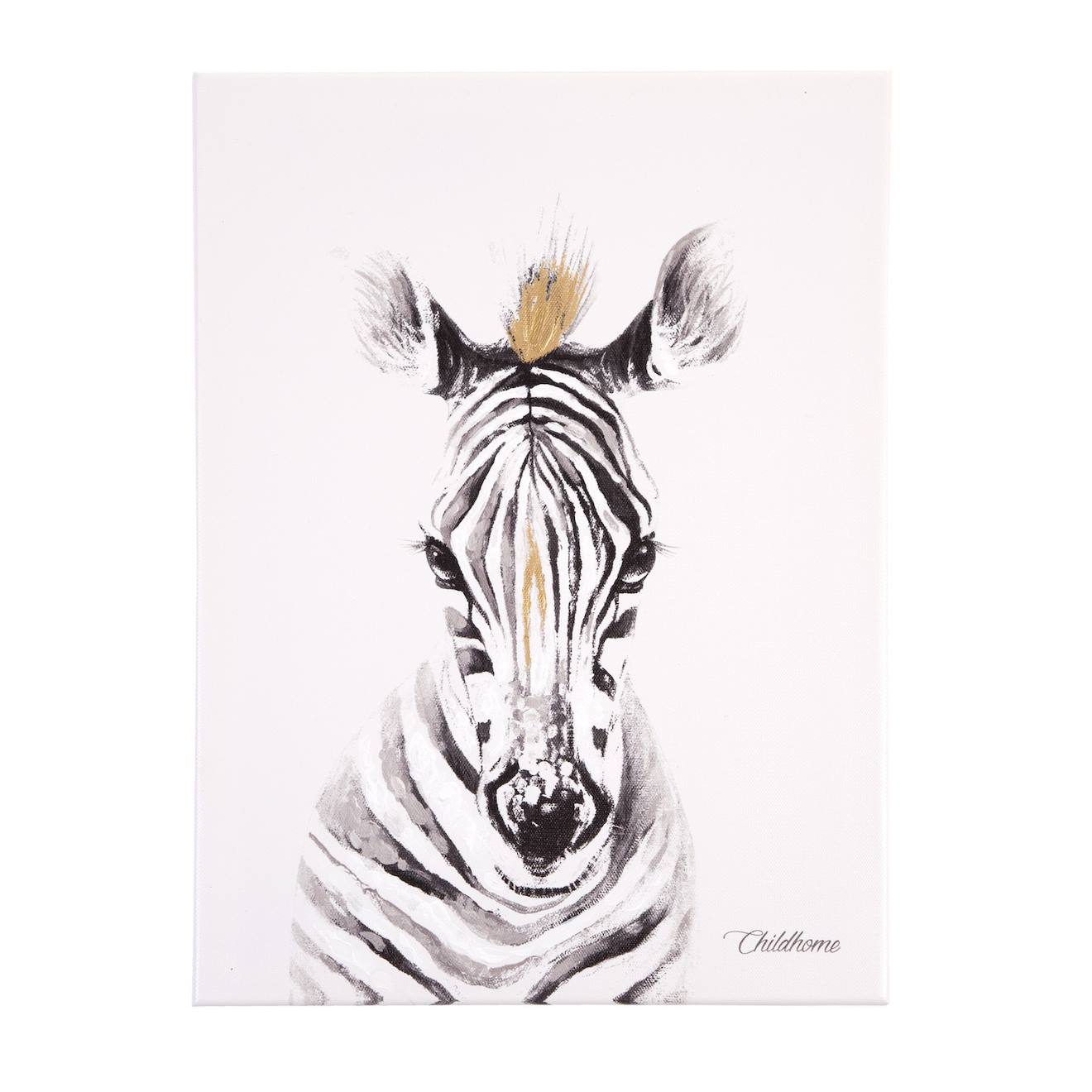Décoration Murale Peinture Zèbre 30x40 Cm Zèbre
