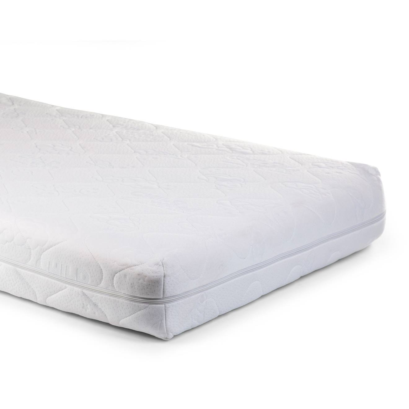 Matelas Pour Enfant + Couvre-matelas Amovible 90x200cm Blanc