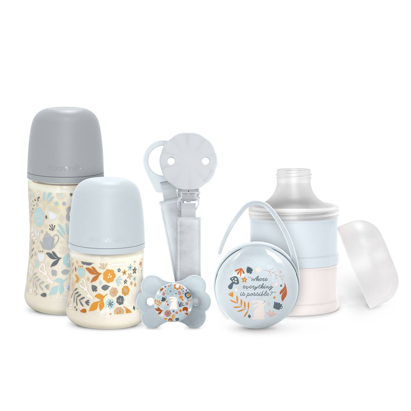 Kit Naissance Biberons, Sucette Et Attache-tétine Wonderland Vert