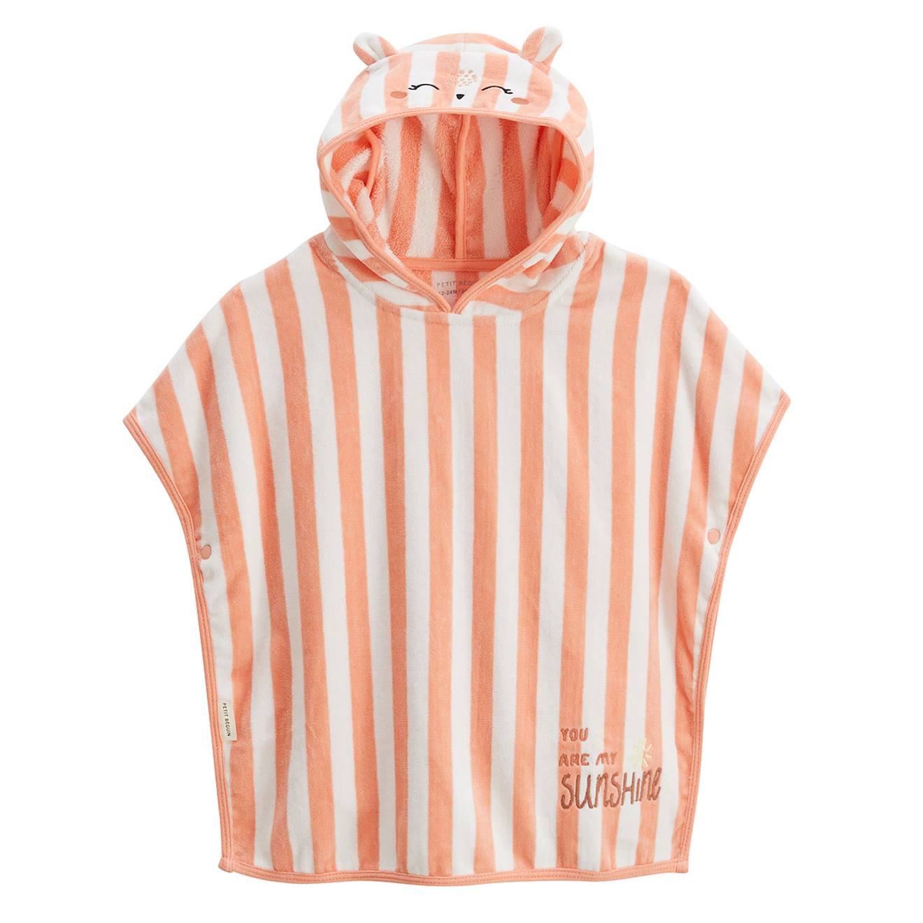 Poncho De Bain Bébé Honfleur Corail (Petit Beguin) - Image 1