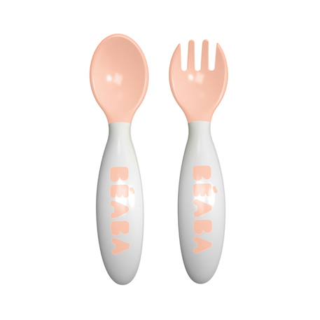 Béaba - Set De 2 Couverts Ergonomiques 2ème Âge Nude