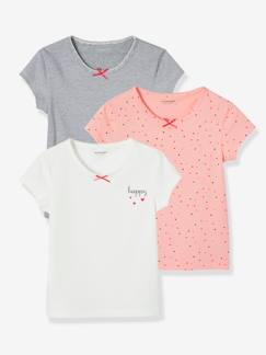 Fille-Sous-vêtement-Lot de 3 t-shirts manches courtes fille Dream BASICS