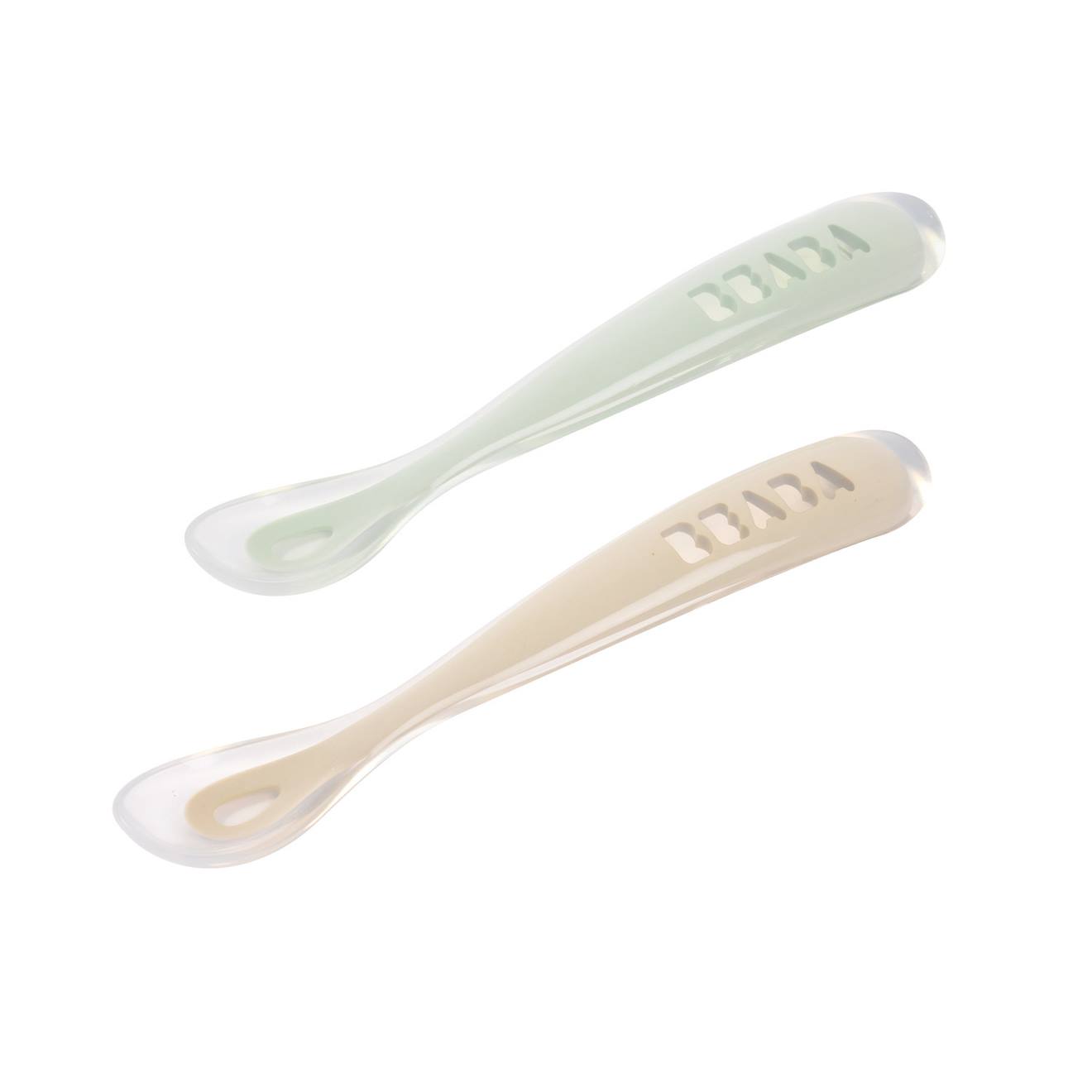Lot De 2 Cuillères Silicone 1er Âge Naturel