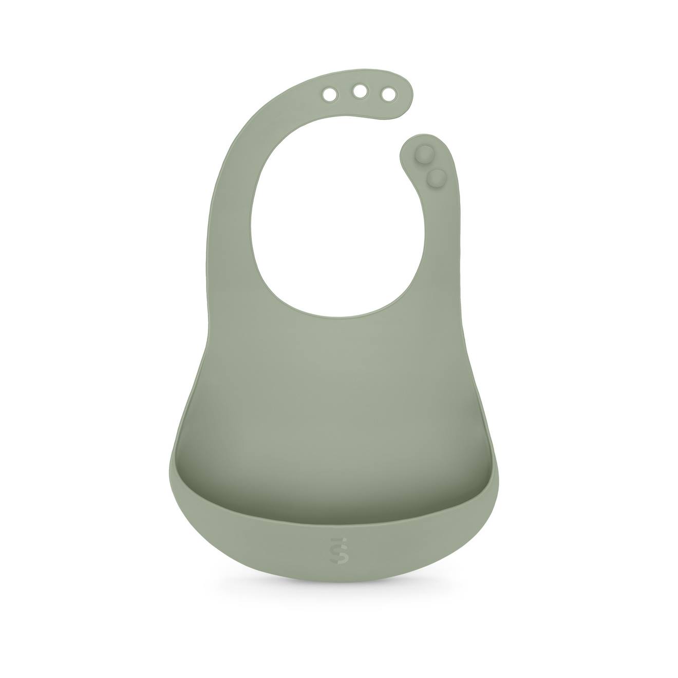 Bavoir Silicone Gris Vert