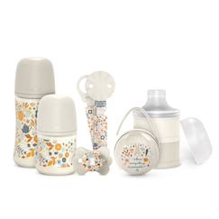 Puériculture-Repas-Biberonnerie-Kit naissance biberons, sucette et attache-tétine